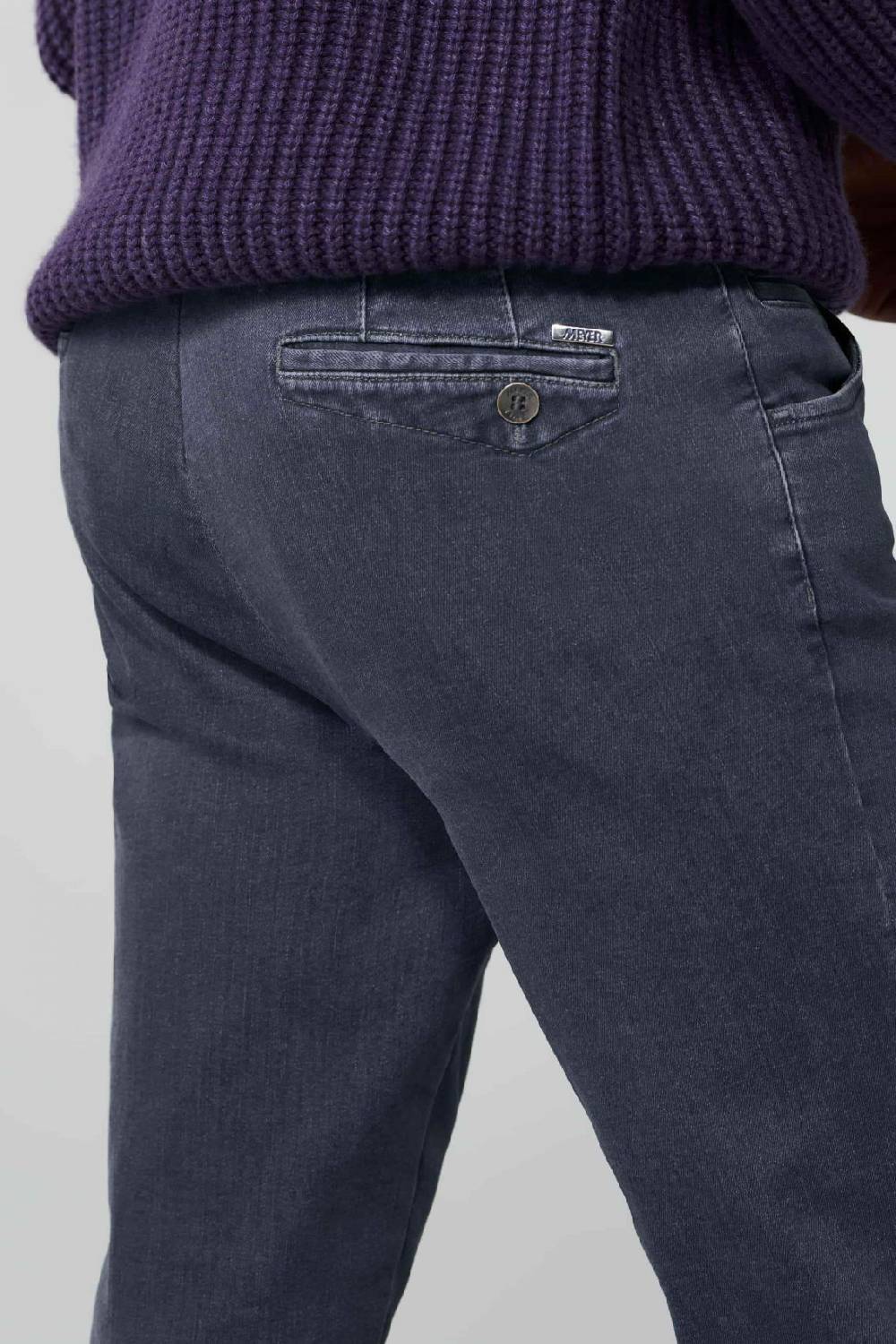 Meyer Jeans meyer grigio medio modern fit cotone denim biologico Spedizione Gratuita
