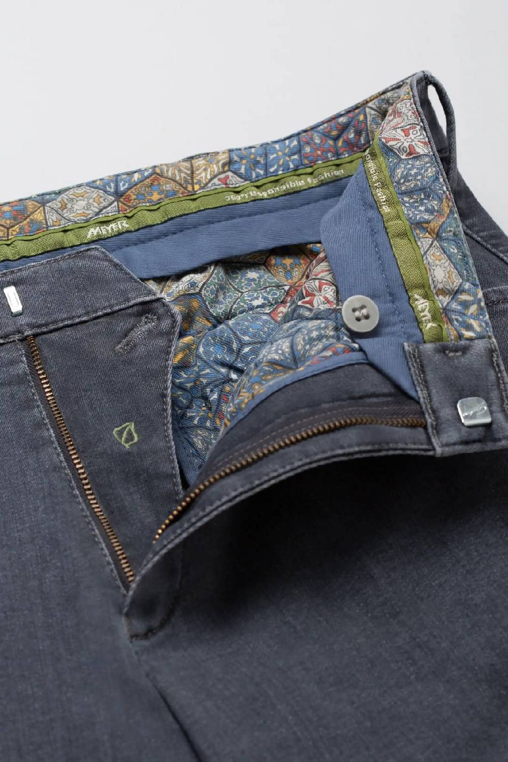 Meyer Jeans meyer grigio medio modern fit cotone denim biologico Spedizione Gratuita