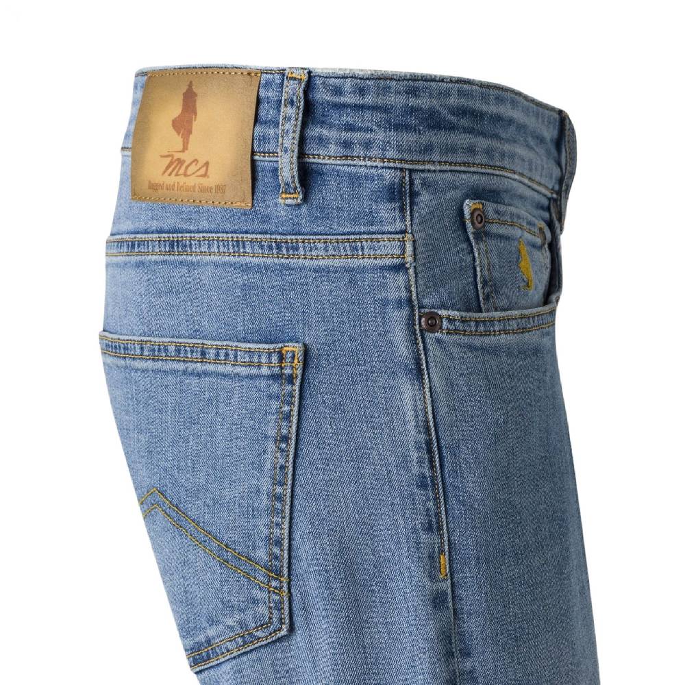MCS Jeans cinque tasche denim lavaggio chiaro stretch mcs regular fit Negozi Online