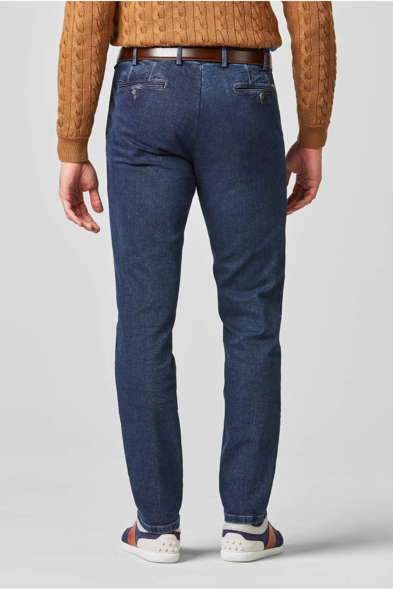 Meyer Pantalone meyer in denim blu stone super stretch regular fit Outlet