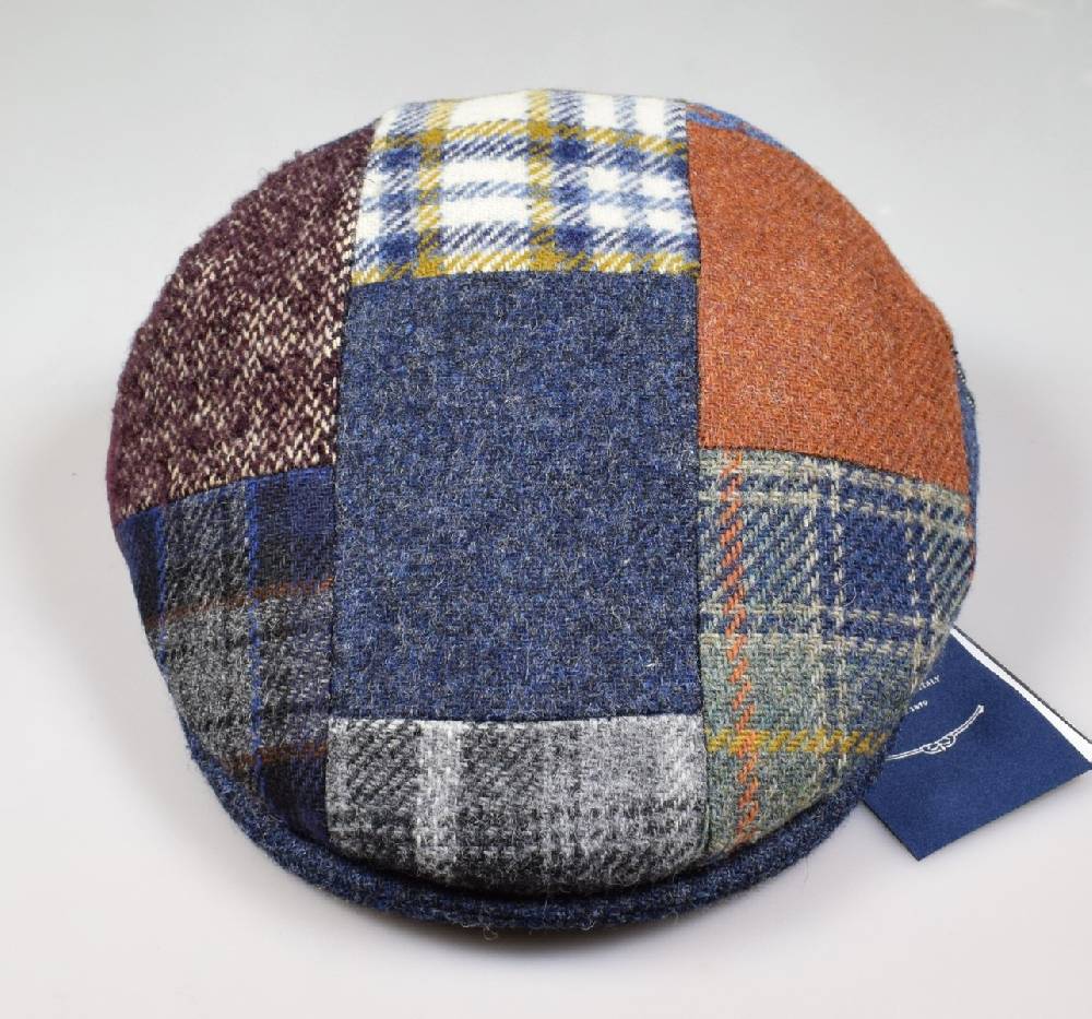 Panizza Berretto panizza patchwork multicolor in pura lana Saldi