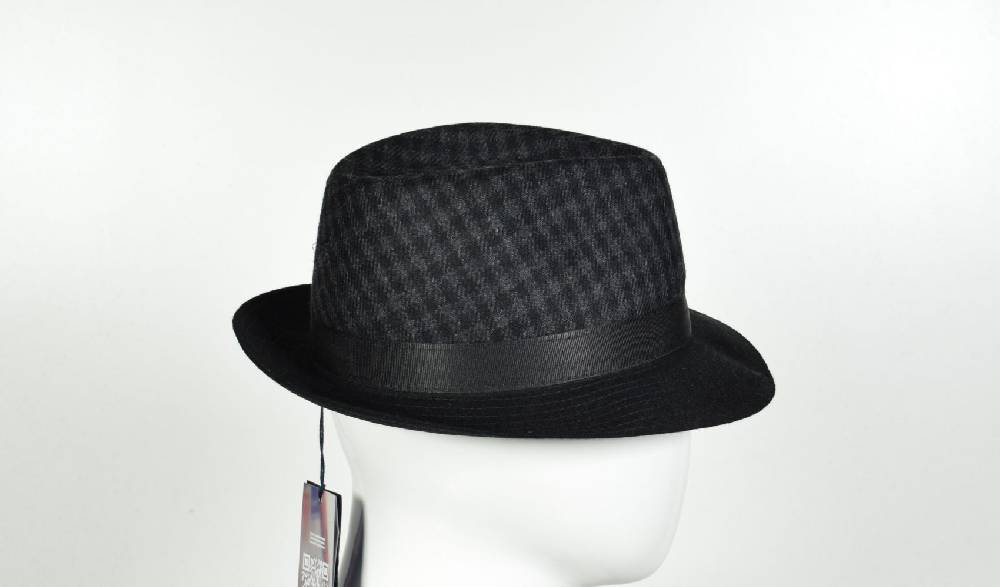 Panizza Cappello trilby panizza grigio a quadri Vendita Economica