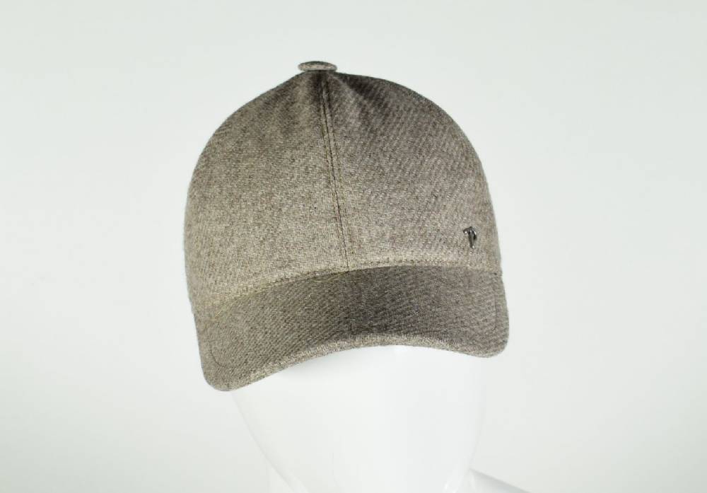 Panizza Berretto baseball panizza tortora in lana shetland Saldi Di Fabbrica