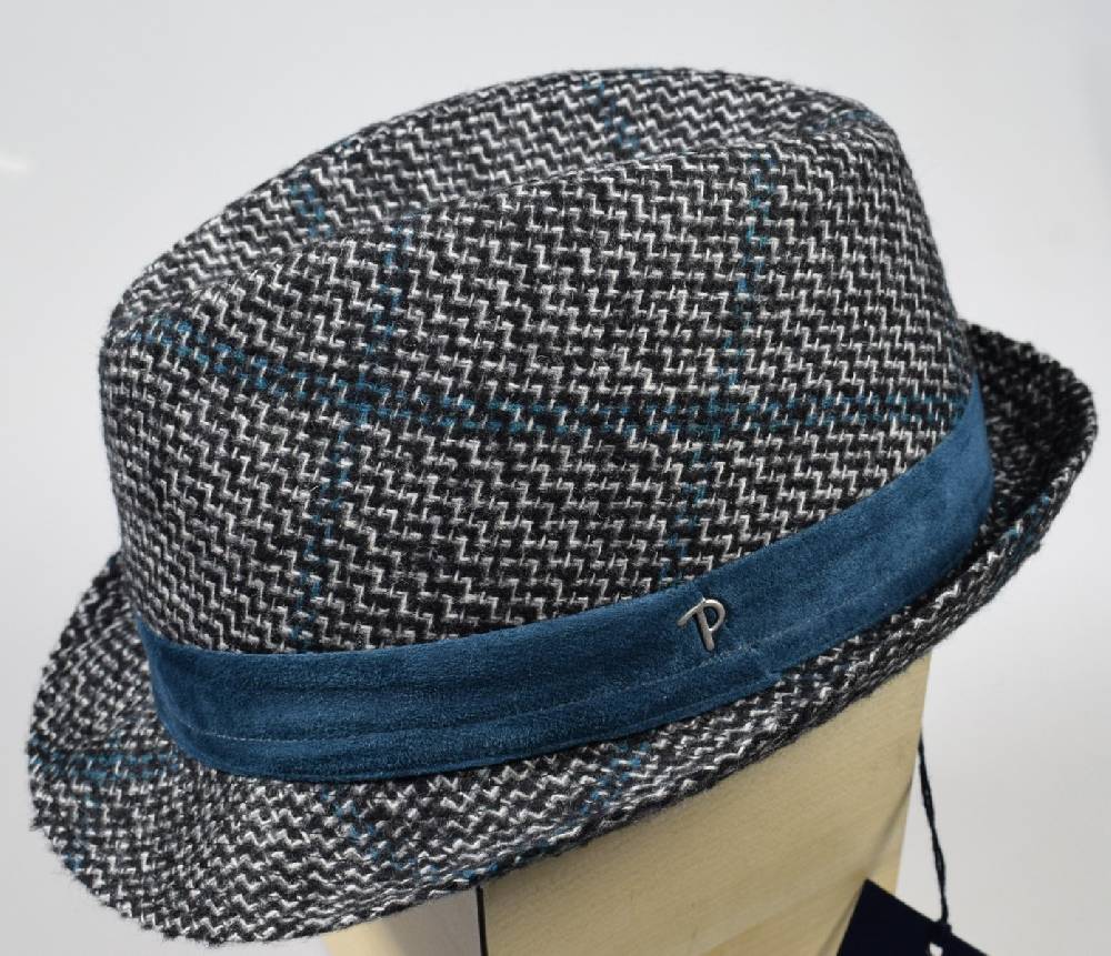 Panizza Cappello moda trilby panizza fantasia a quadri Nuovo
