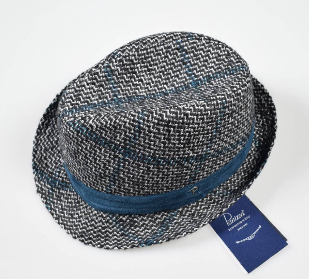 Panizza Cappello moda trilby panizza fantasia a quadri Nuovo