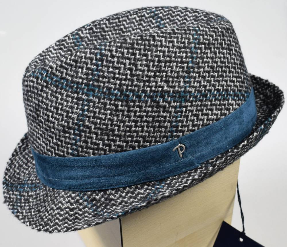 Panizza Cappello moda trilby panizza fantasia a quadri Nuovo