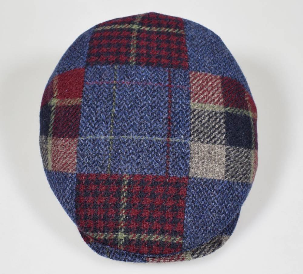 Imor di Banfi Cappello berretto imor blu a quadri in pura lana merino made in italy Promozione