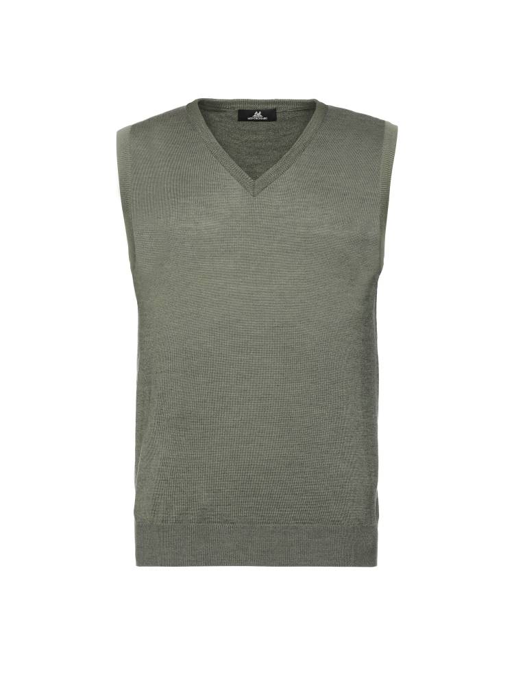 Montechiaro Gilet scollo a v montechiaro in misto lana pettinata modern fit Soddisfazione Garantita