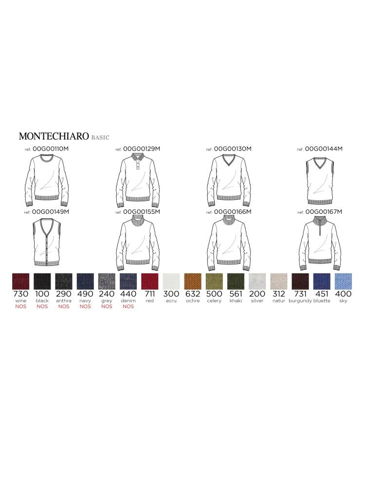 Montechiaro Lupetto montechiaro in misto lana pettinata modern fit Negozi Online