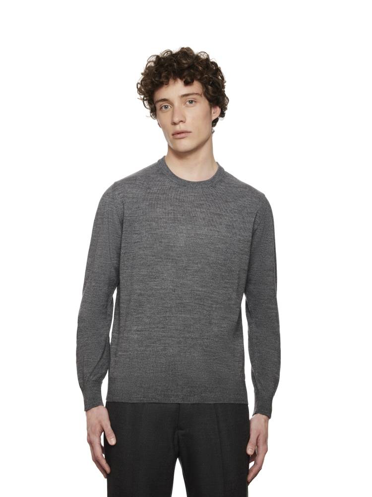 Montechiaro Girocollo montechiaro in misto lana pettinata modern fit Consegna Veloce