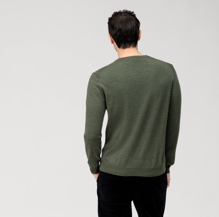 Olymp Girocollo olymp verde lana merinos regular fit Presa