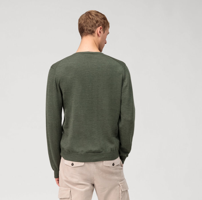 Olymp Pullover scollo a v verde olymp regular fit Saldi