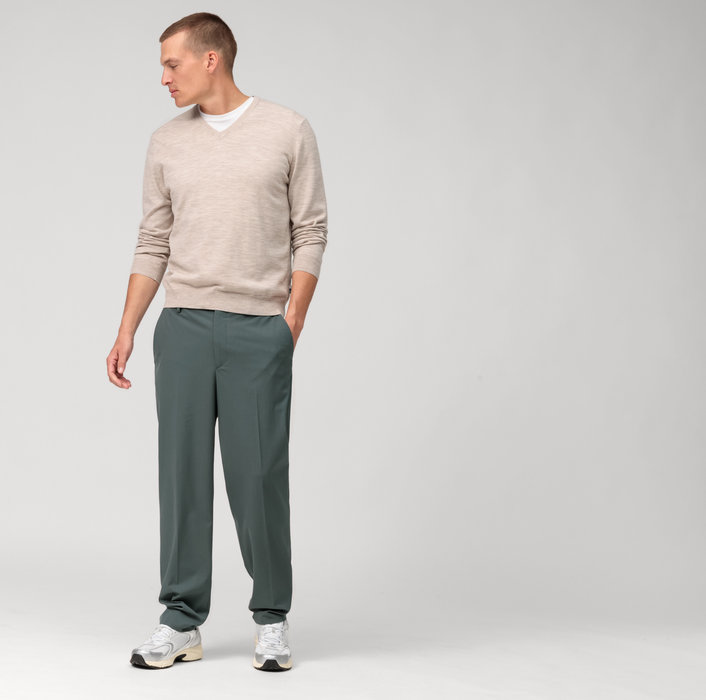 Olymp Pullover scollo a v beige olymp regular fit Offerte