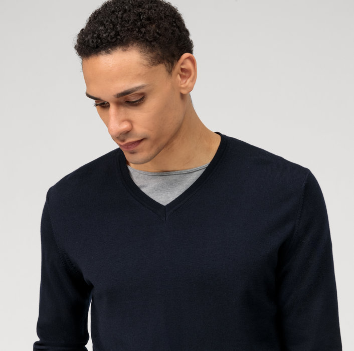 Olymp Pullover scollo a v blu olymp regular fit Hotsell