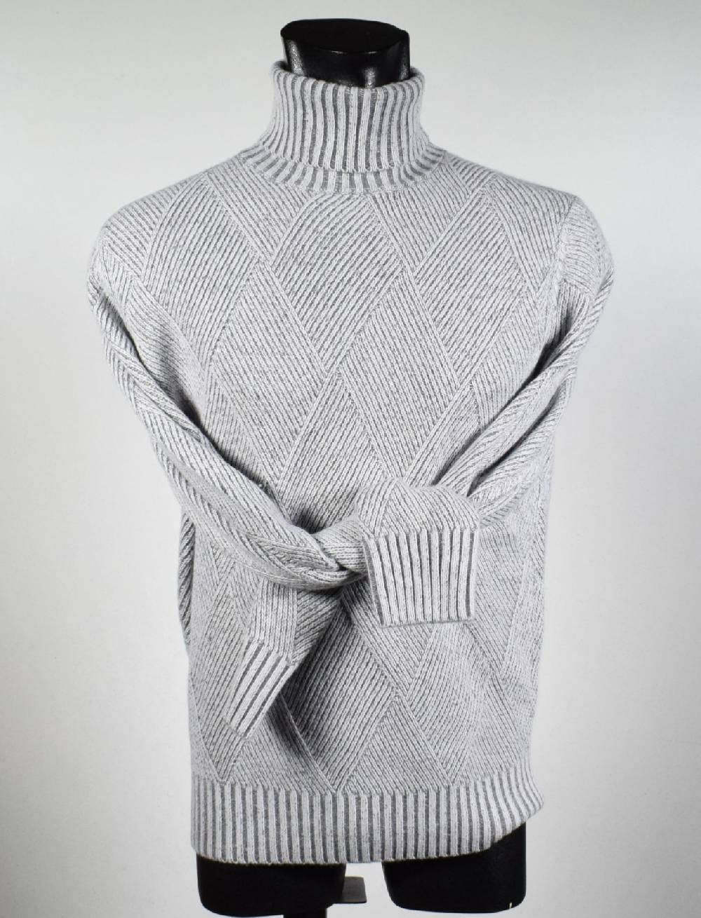 Cavalieri Milano Dolcevita intarsio vanisè cavalieri lana cashmere Nuova