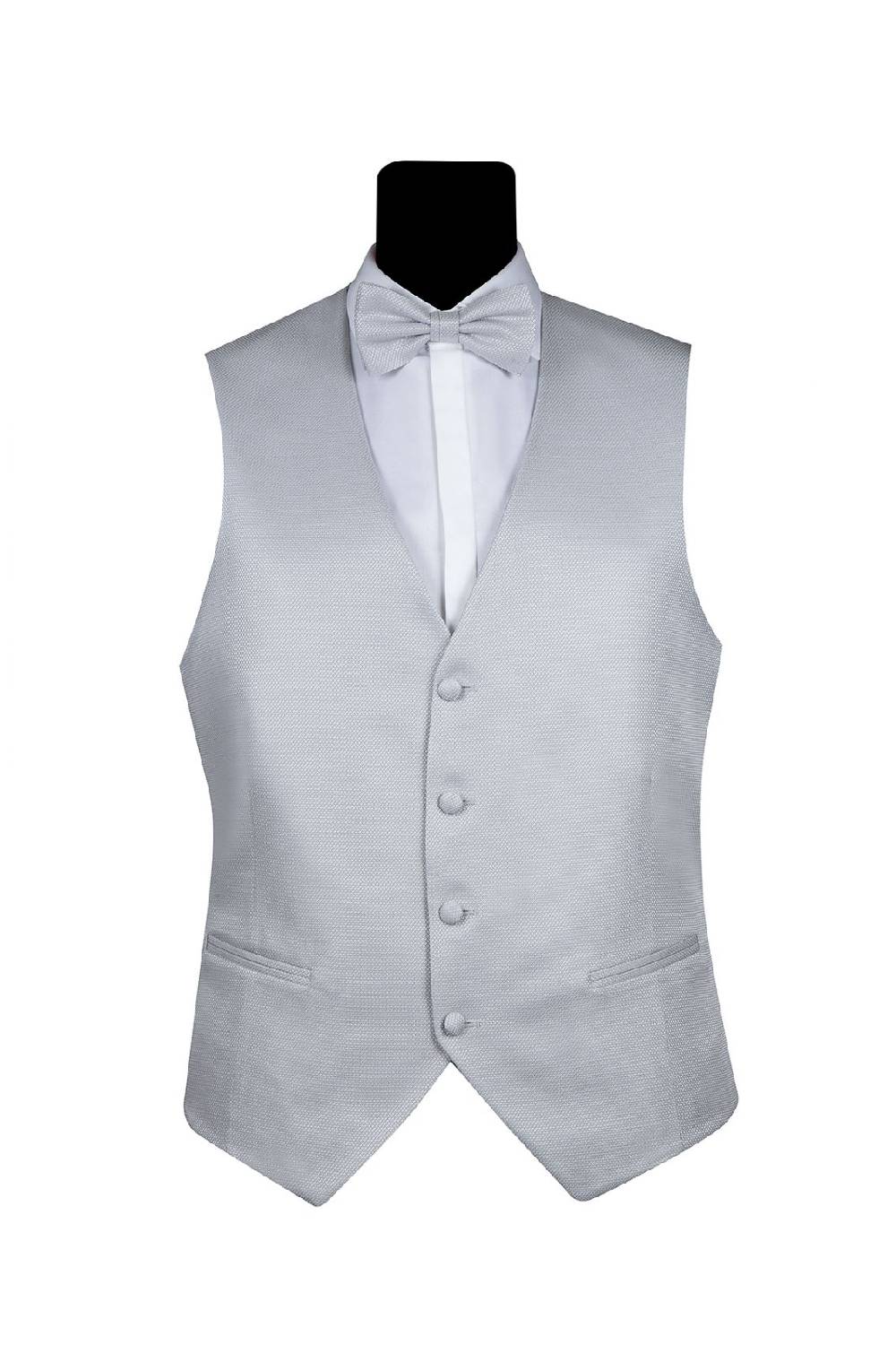 Gilet grigio perla simbols completo di papillon In Linea
