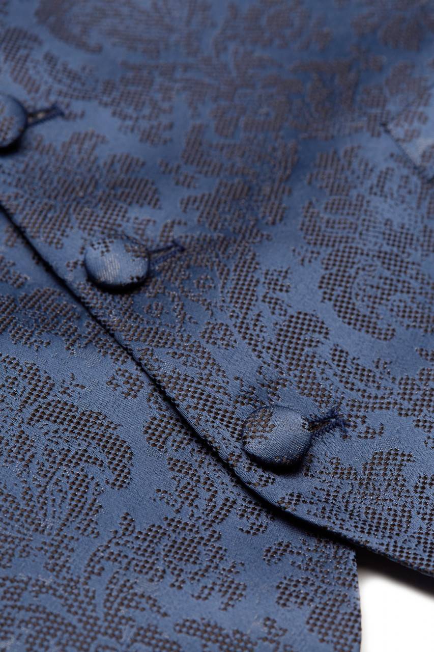 Digel Panciotto gilet blu completo di cravatta e pochette digel cerimonia Nuovo