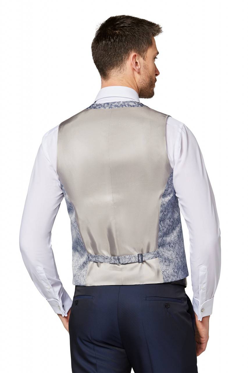 Digel Panciotto elegante cerimonia digel grigio perla con blu Vendita