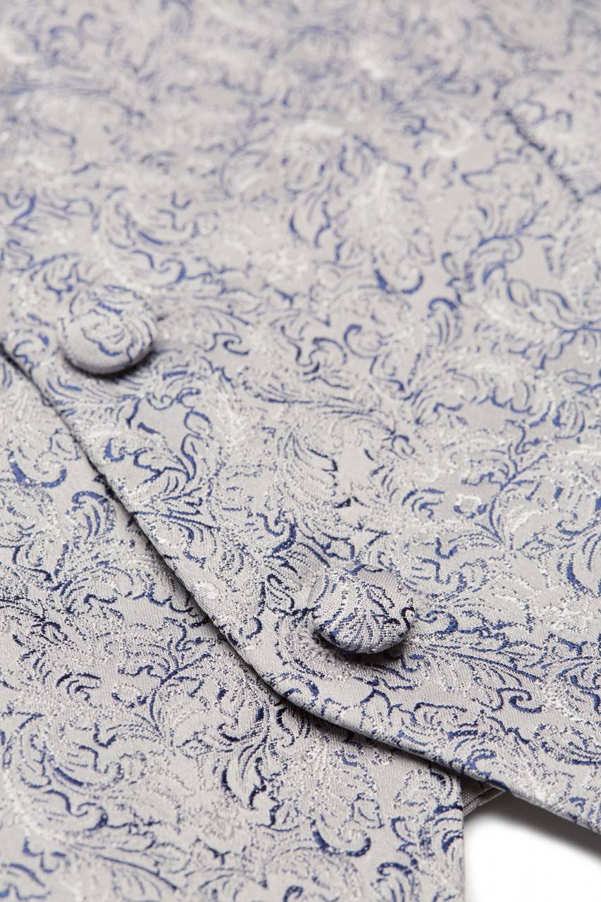 Digel Panciotto elegante cerimonia digel grigio perla con blu Vendita
