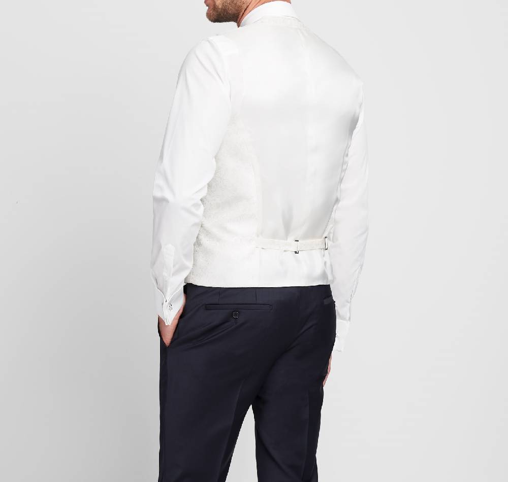 Digel Panciotto gilet completo di papillon e pochette ecru digel Pezzi Unici