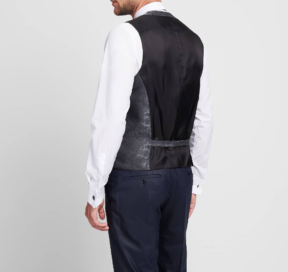 Digel Gilet elegante cerimonia digel grigio scuro in raso Soddisfazione Garantita