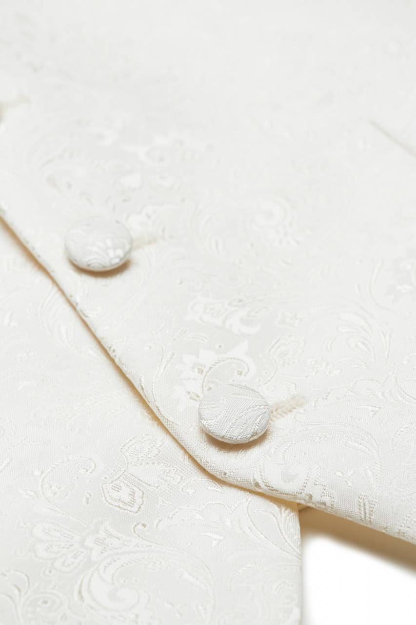 Digel Panciotto gilet completo di cravatta e pochette ecru digel Negozi Online