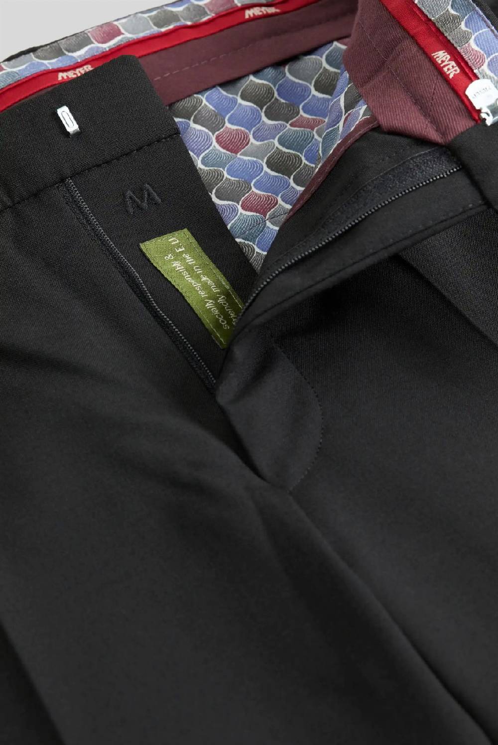 Meyer Pantalone meyer nero regular tropical comfort fit Promozione Limitata