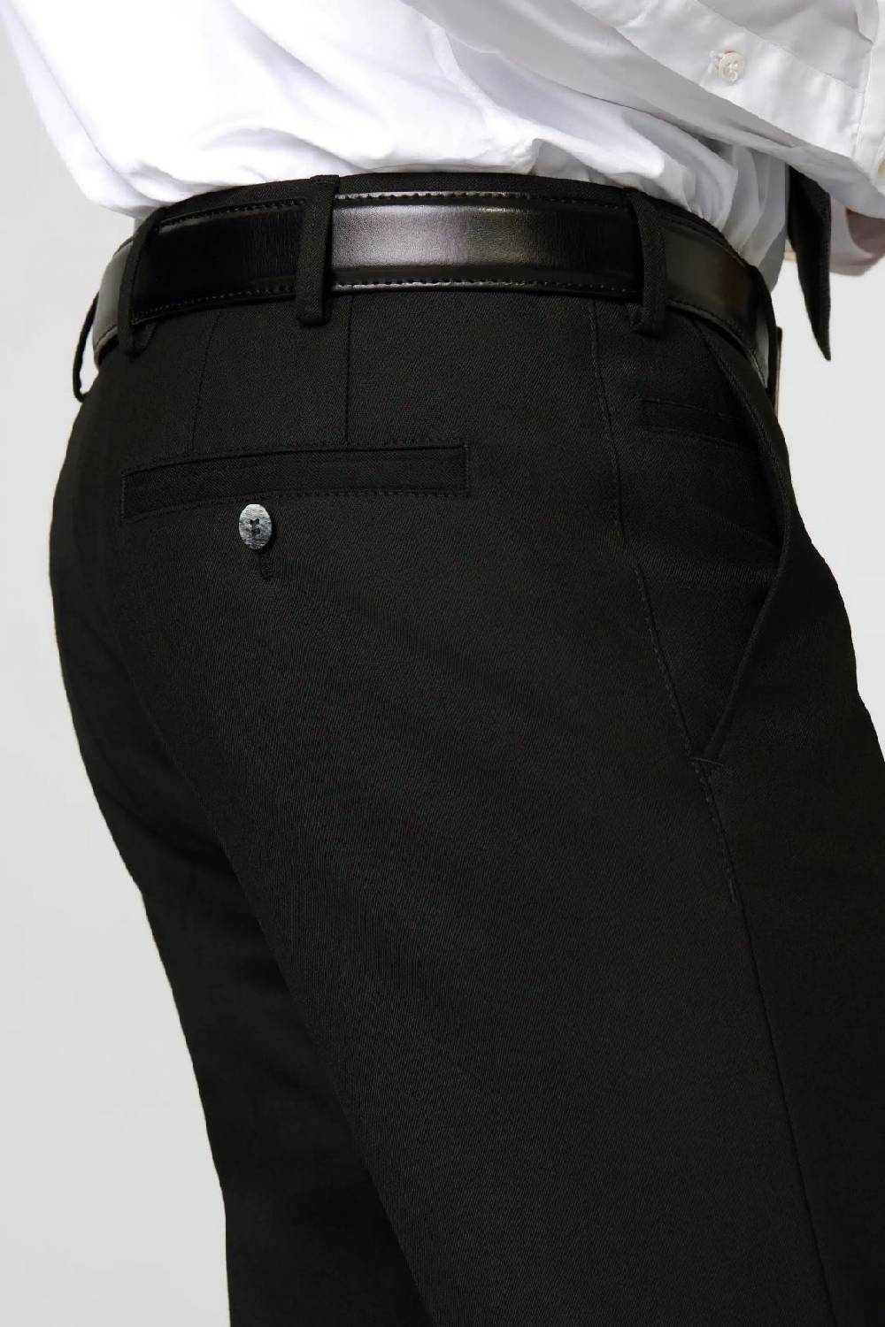Meyer Pantalone meyer nero in premium soft twill comfort fit Fino Al -60%