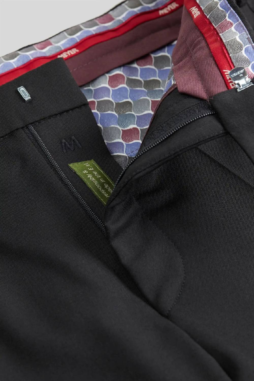 Meyer Pantalone meyer nero in premium soft twill comfort fit Fino Al -60%