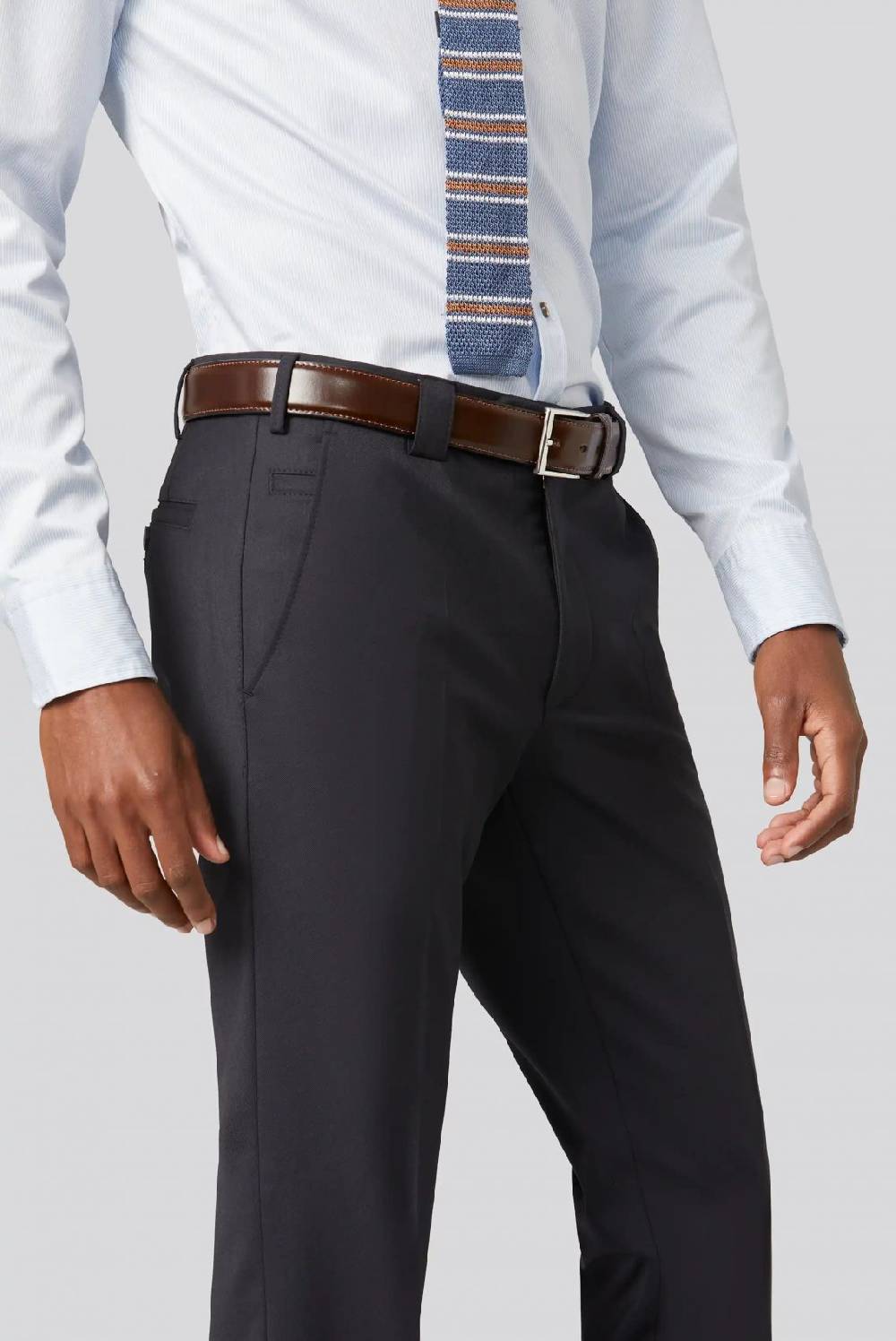 Meyer Pantalone meyer blu in premium soft twill comfort fit Prezzo Ridotto