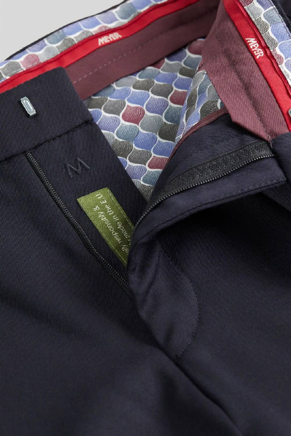 Meyer Pantalone meyer blu in twill teflon stretch Sottocosto