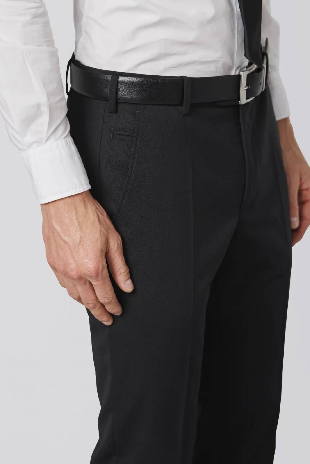 Meyer Pantalone meyer nero in twill teflon stretch Convenienza