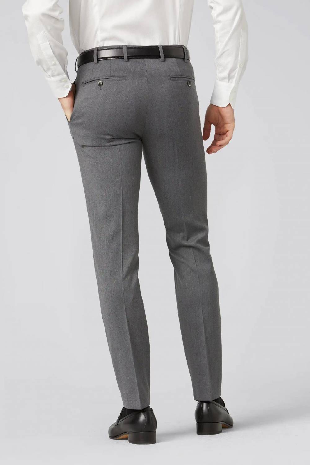 Meyer Pantalone meyer grigio medio in twill teflon stretch Novità