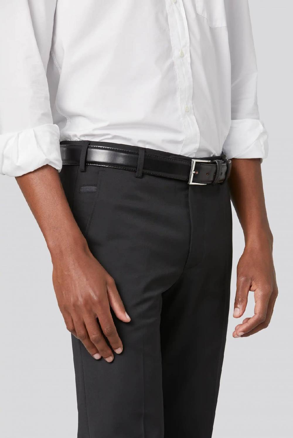 Meyer Pantalone nero meyer travel twill modern fit Presa