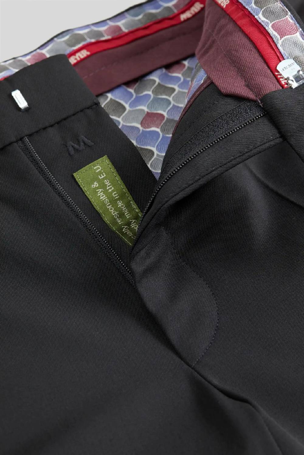 Meyer Pantalone nero meyer travel twill modern fit Presa
