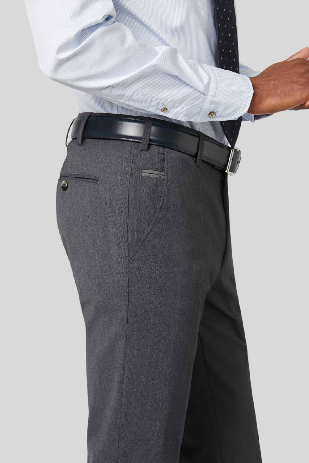 Meyer Pantalone grigio medio meyer travel twill modern fit Sconto