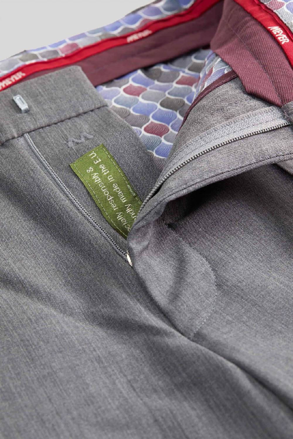 Meyer Pantalone grigio chiaro meyer travel twill modern fit Economico