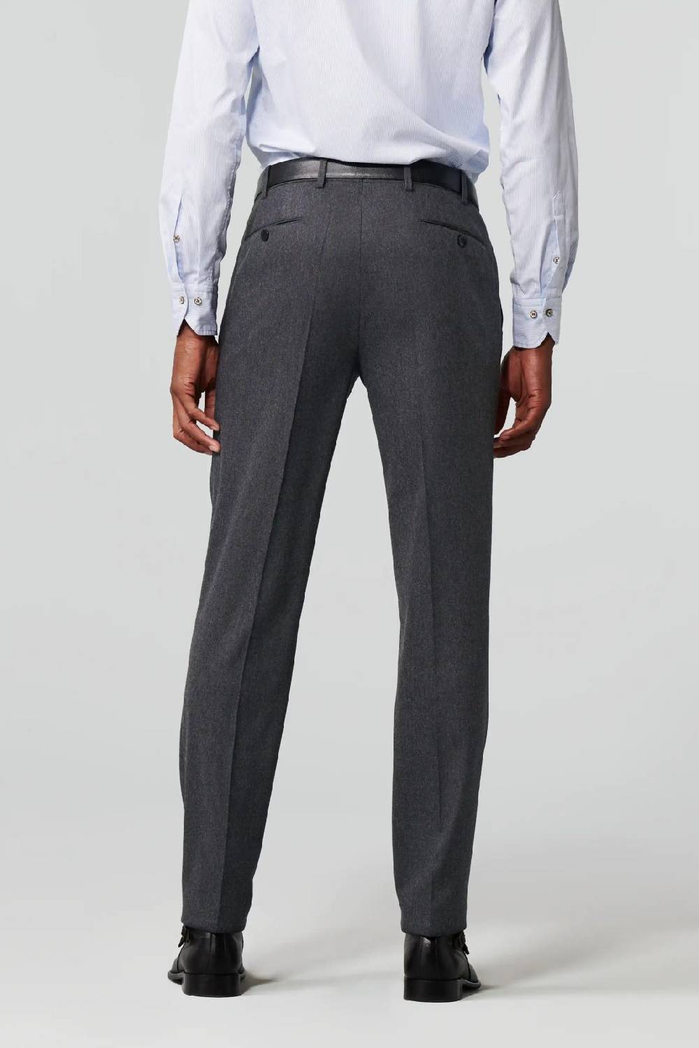 Meyer Pantalone grigio medio meyer in flanella naturalmente caldo antipiega Online