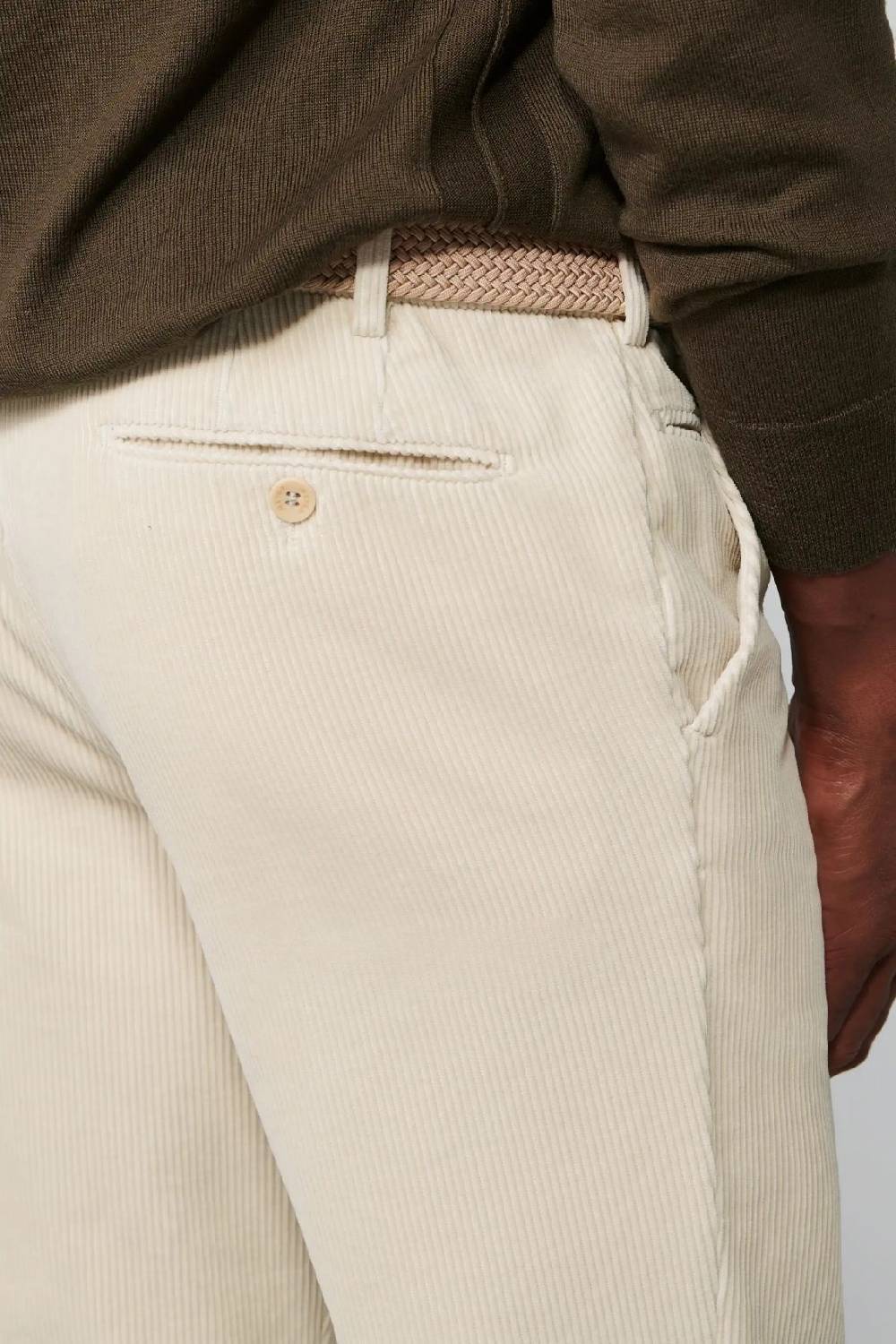 Meyer Pantalone avorio meyer in velluto a coste luxury modern fit Saldi