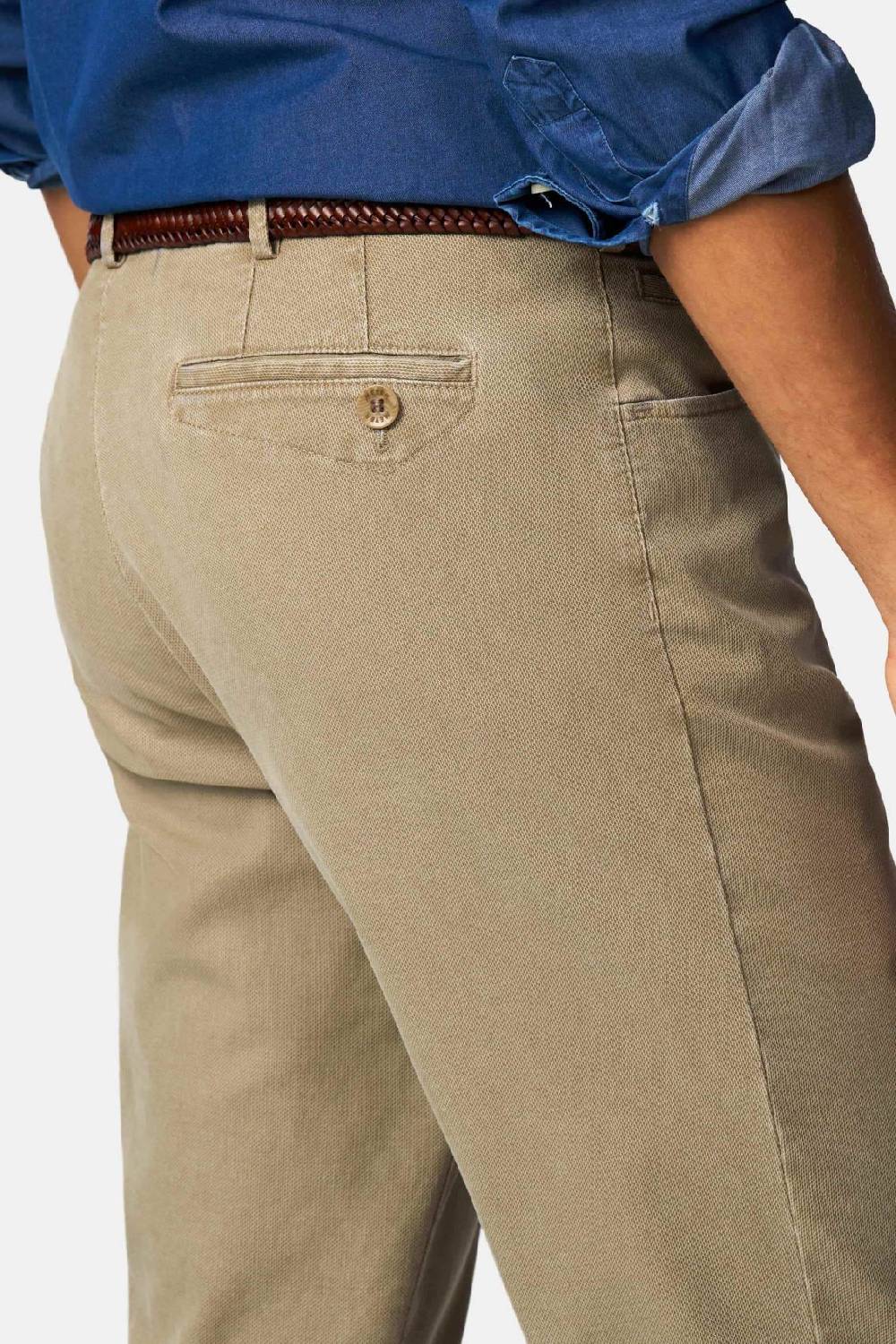 Meyer Pantalone modern fit color pietra meyer cotone microstruttura stretch Hotsell
