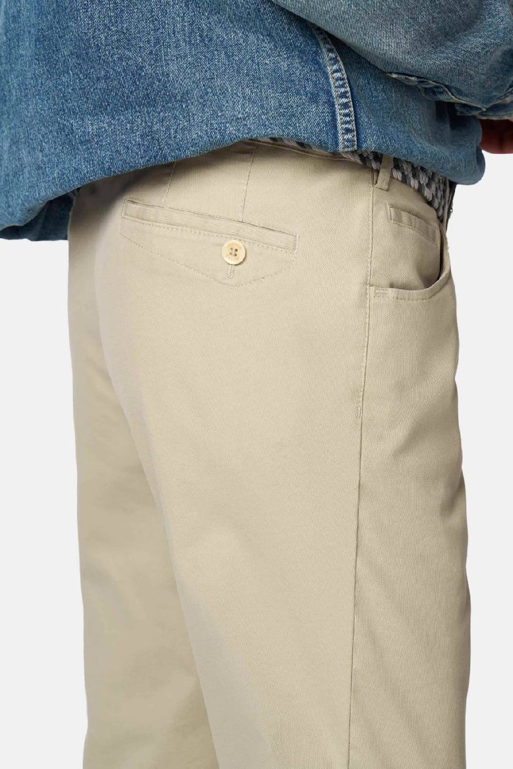 Meyer Pantalone modern fit beige meyer cotone microstruttura stretch Vendita Calda