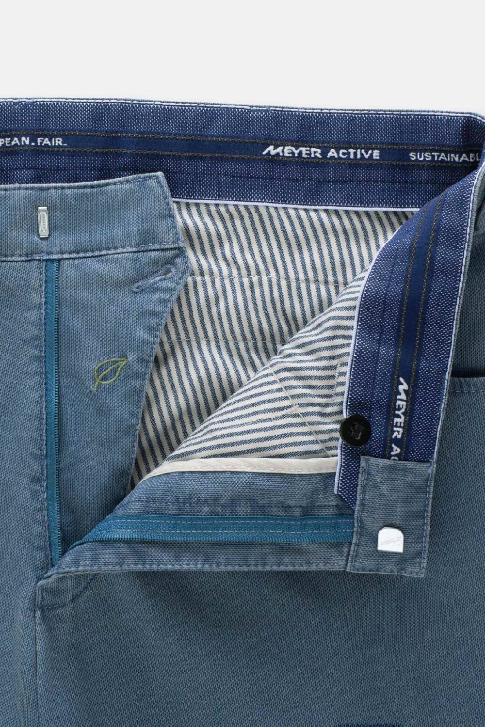 Meyer Pantalone modern fit azzurro meyer cotone microstruttura stretch Black Friday Prezzi