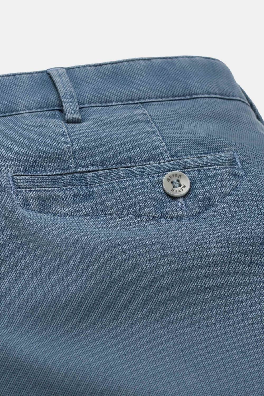Meyer Pantalone modern fit azzurro meyer cotone microstruttura stretch Black Friday Prezzi
