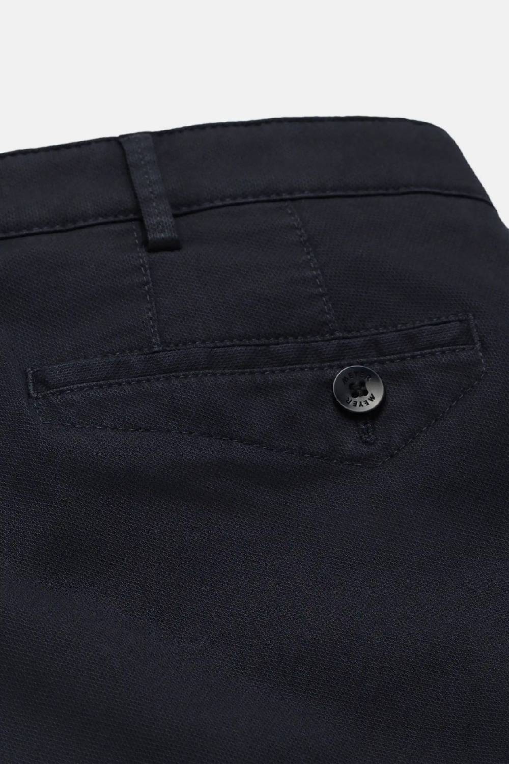 Meyer Pantalone modern fit blu meyer cotone microstruttura stretch Saldi Di Fabbrica