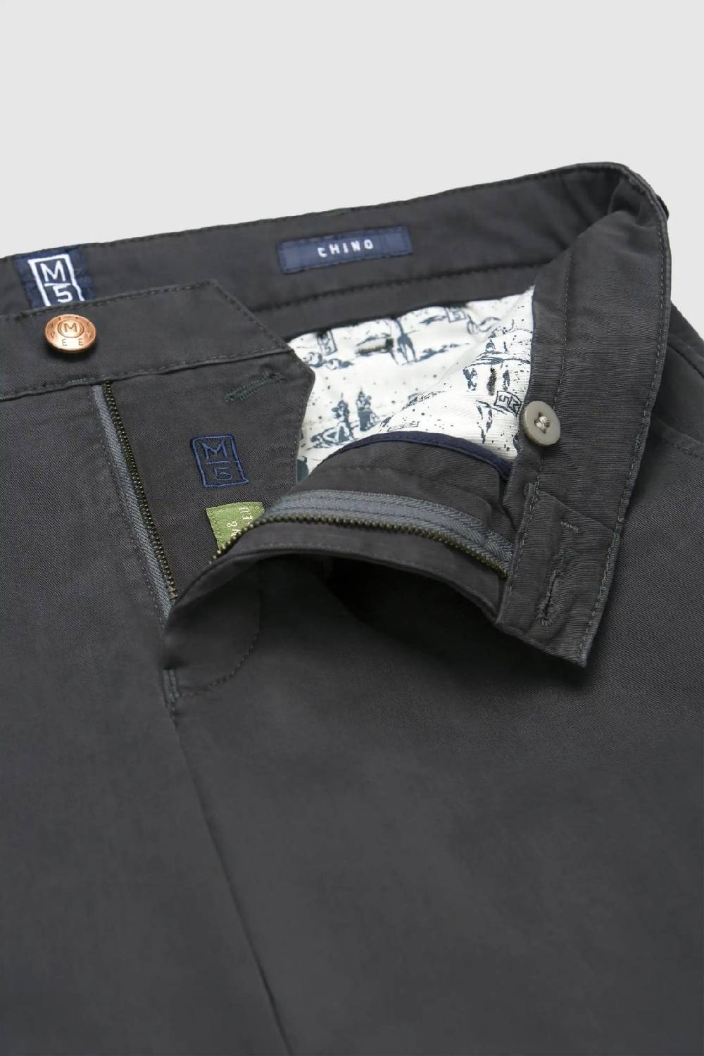 Meyer Pantalone regular fit grigio antracite cotone bio stretch m5 by meyer Negozio