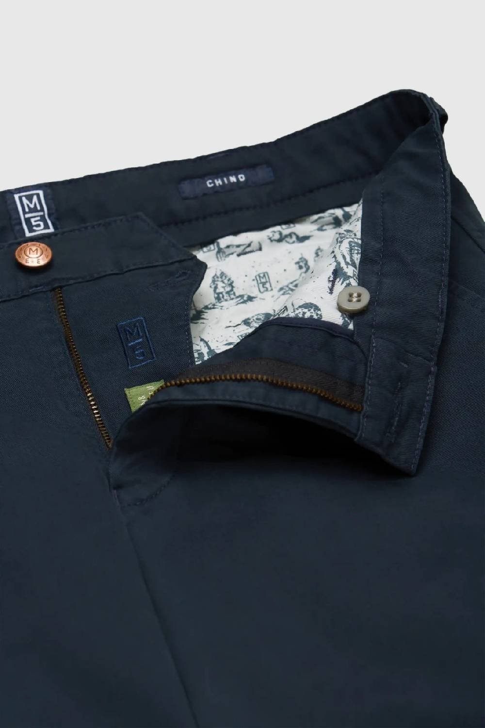 Meyer Pantalone regular fit blu marine cotone bio stretch m5 by meyer Nuova