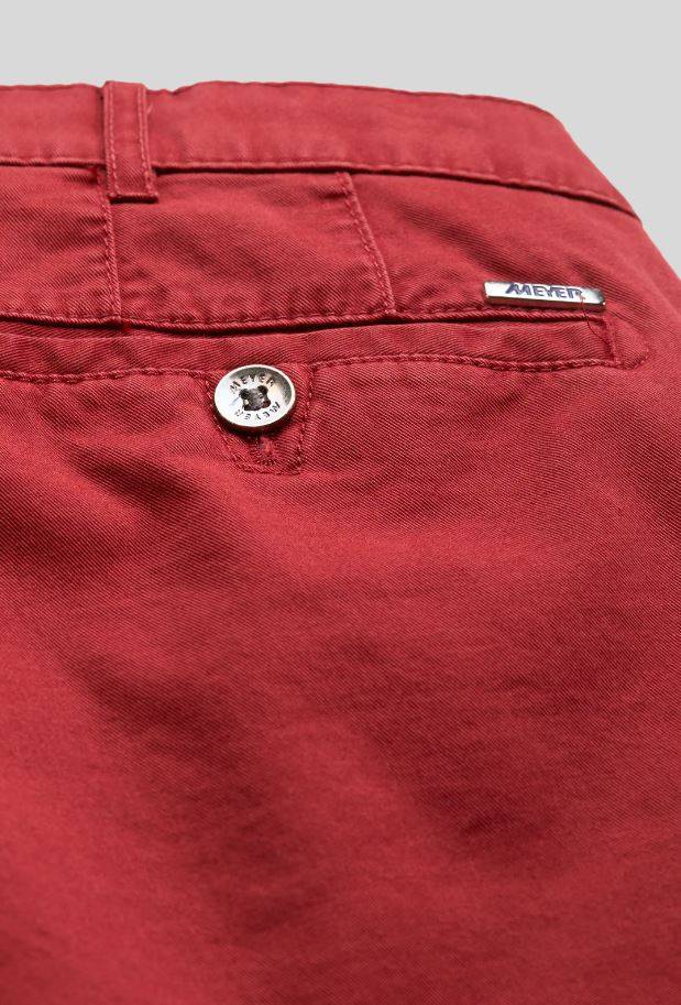 Meyer Pantalone rosso meyer in cotone stretch drop quattro comfort fit 2025