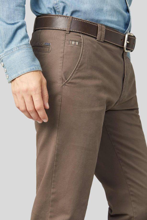 Meyer Pantalone color pietra meyer in cotone stretch drop quattro comfort fit Italy