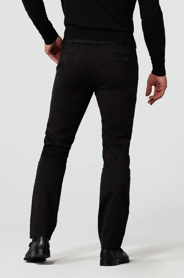 Meyer Pantalone nero meyer in cotone stretch drop quattro comfort fit Italia