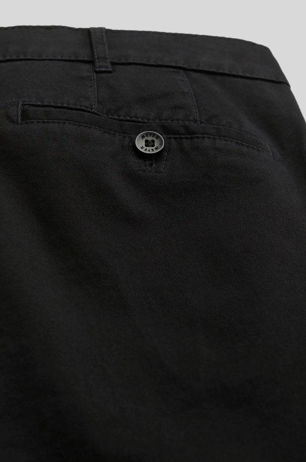 Meyer Pantalone nero meyer in cotone stretch drop quattro comfort fit Italia